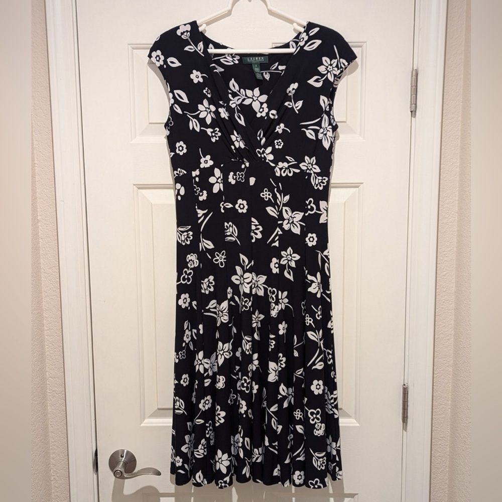 Flirty Midi Black and White Dress